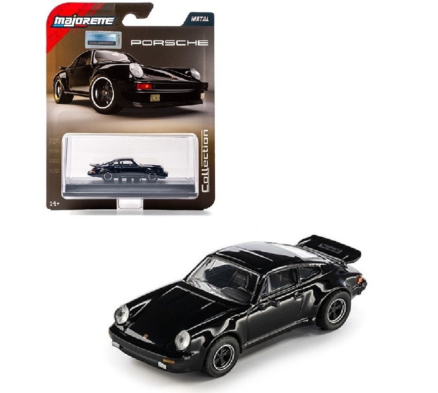 Majorette 1:64 Collector Series Wave 4 1975 Porsche 930 Turbo Black Car 1021-3I