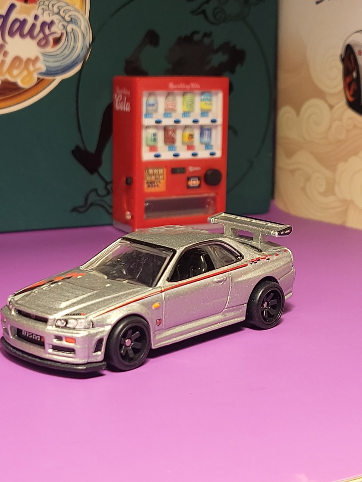 HOT WHEELS PREMIUM LOOSE NISSAN SKYLINE GT-R R34 SILVER