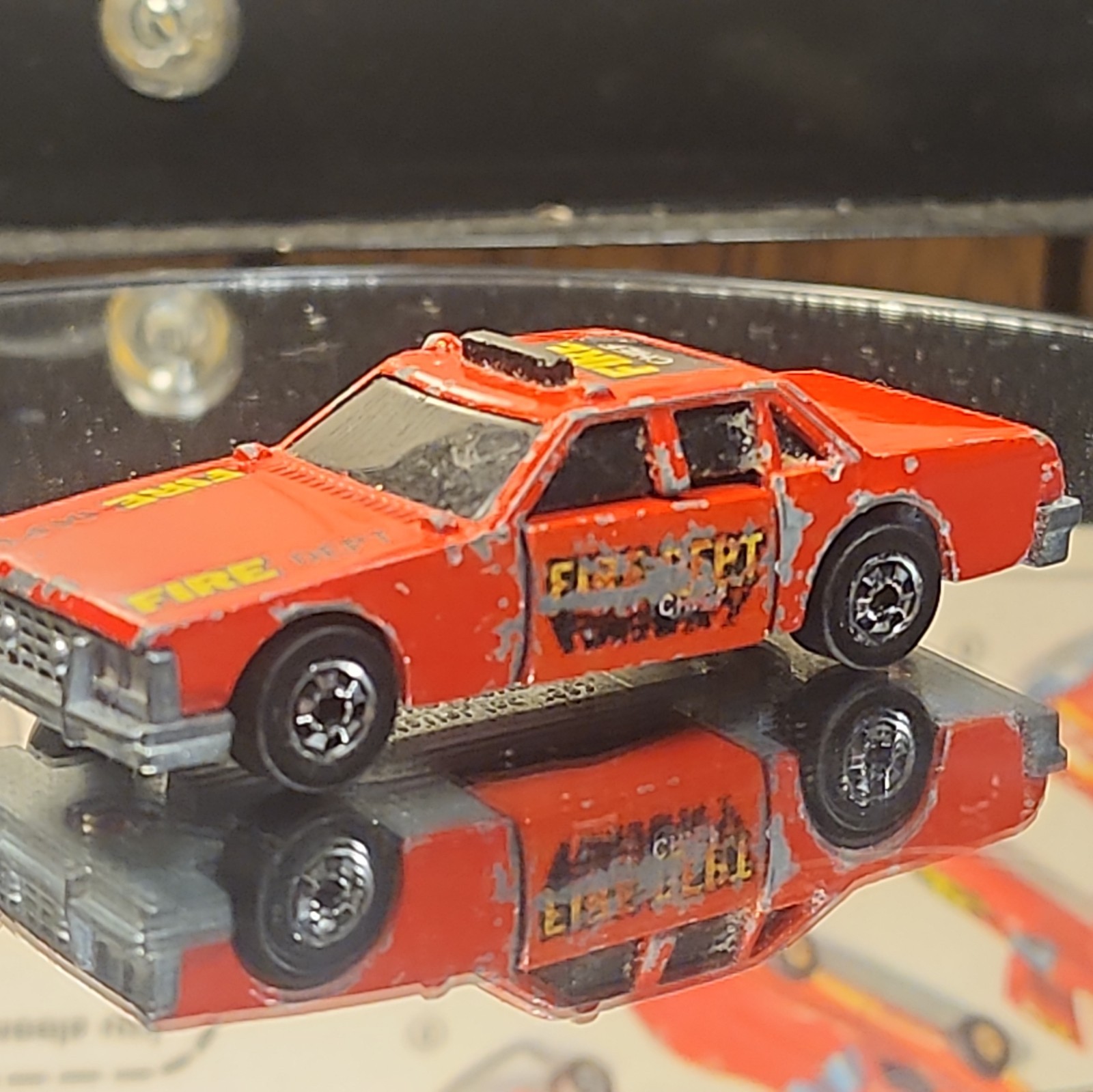 Hot Wheels Mattel 1983 Crack Ups Fire Smasher Chief Fire Dept Car Red Hong Kong
