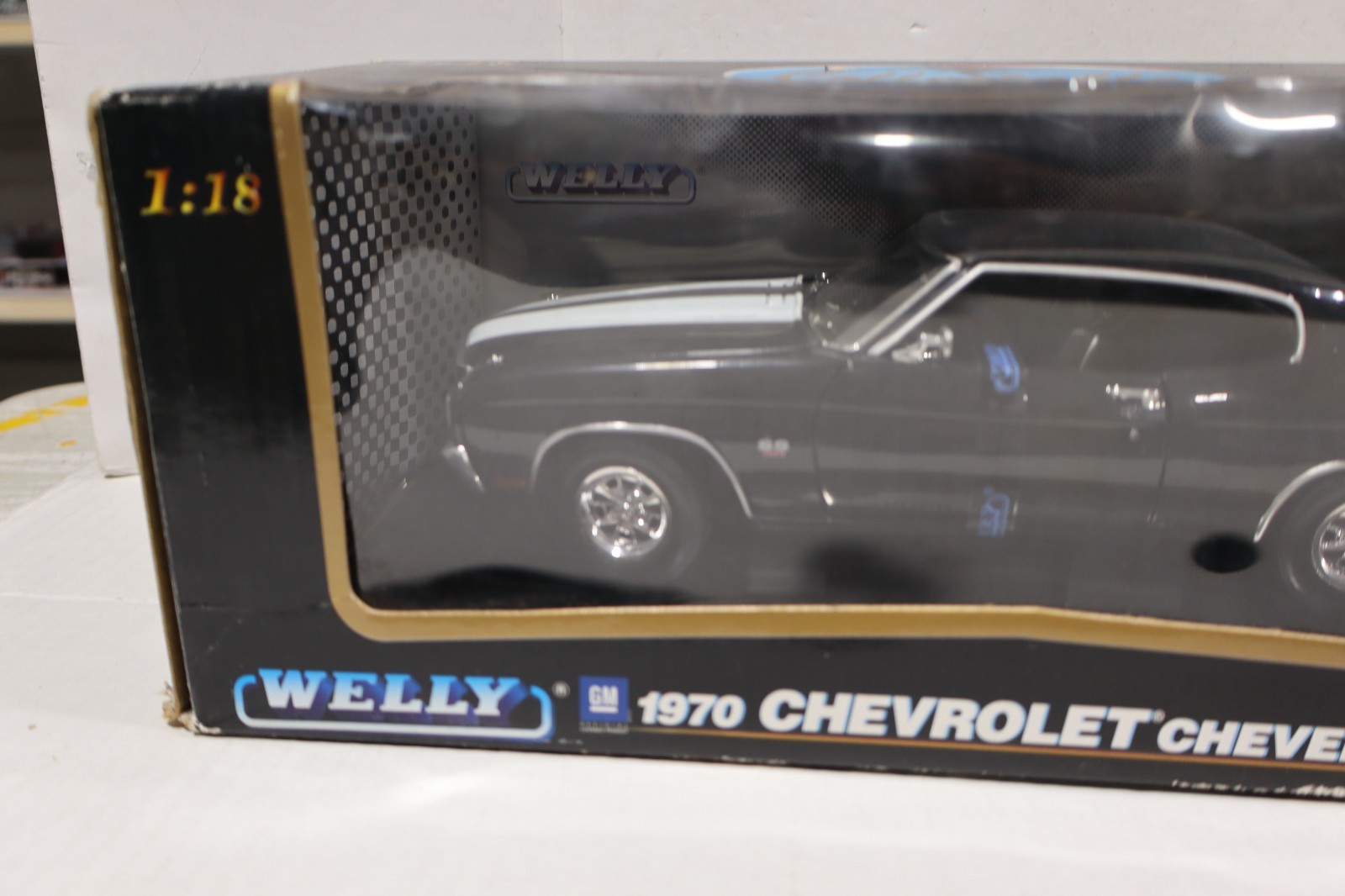 Welly “Collectable” 1:18 Scale 1970 Chevrolet Chevelle SS 454 Black NEW BOX WEAR