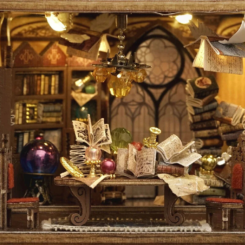 DIY Wooden Dollhouse Kit Furniture LED Lighting Wooden Building Model Gifts