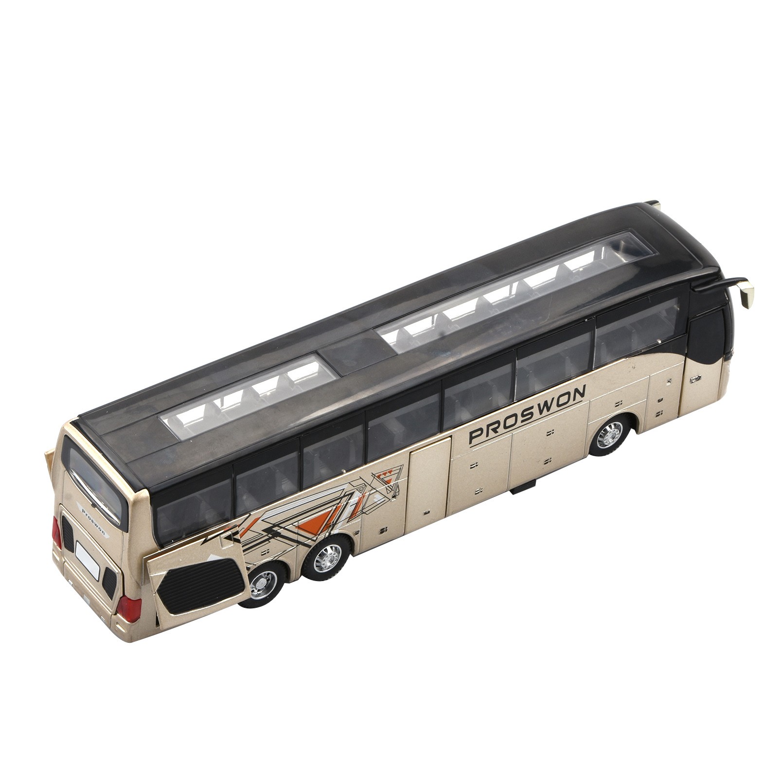 Model Flash Light Vehicle Single Sightseeing Bus 1:32 Alloy Cars Pull Back Toys