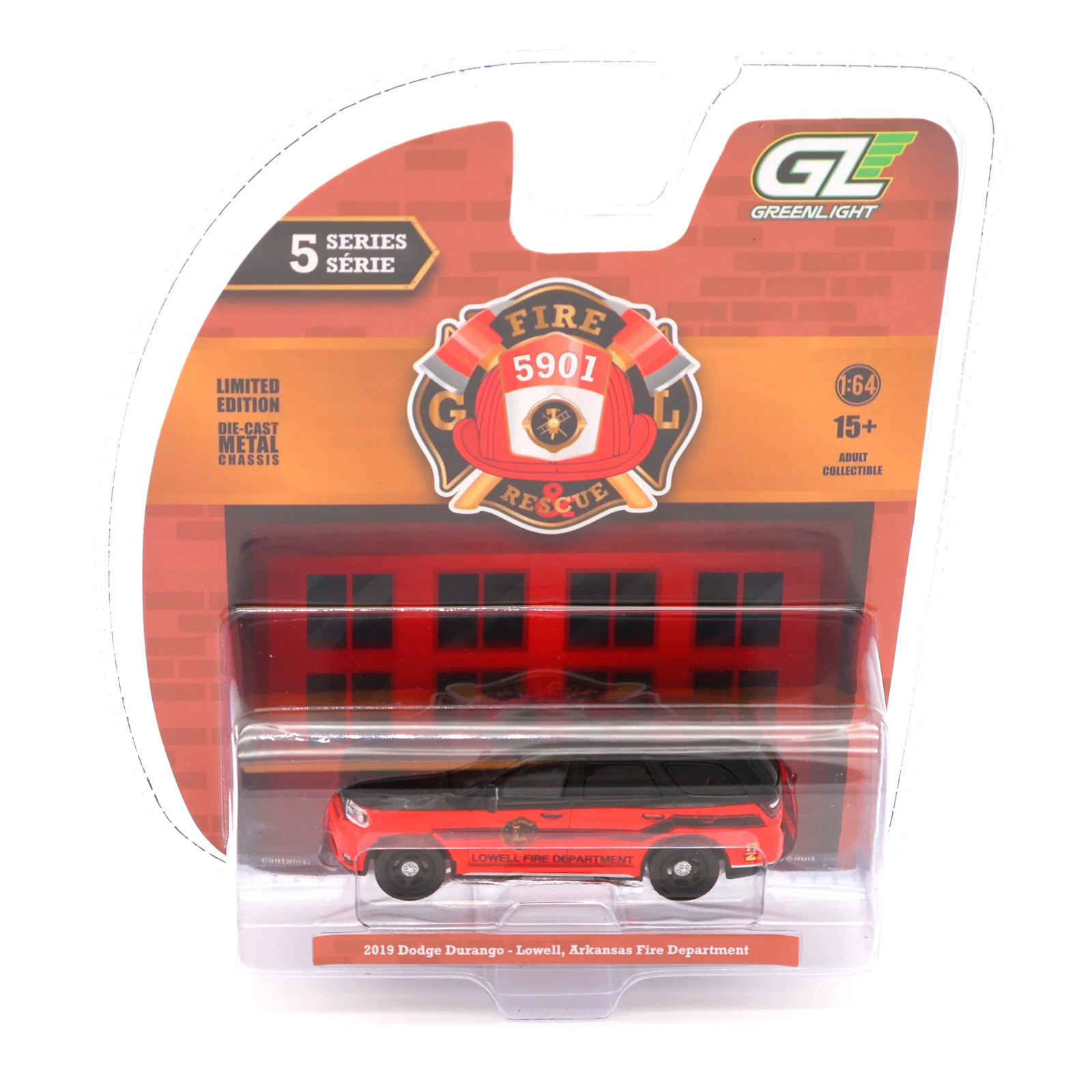 Greenlight 2019 Dodge Durango Lowell AR Fire Dept 1:64 Fire Rescue 5