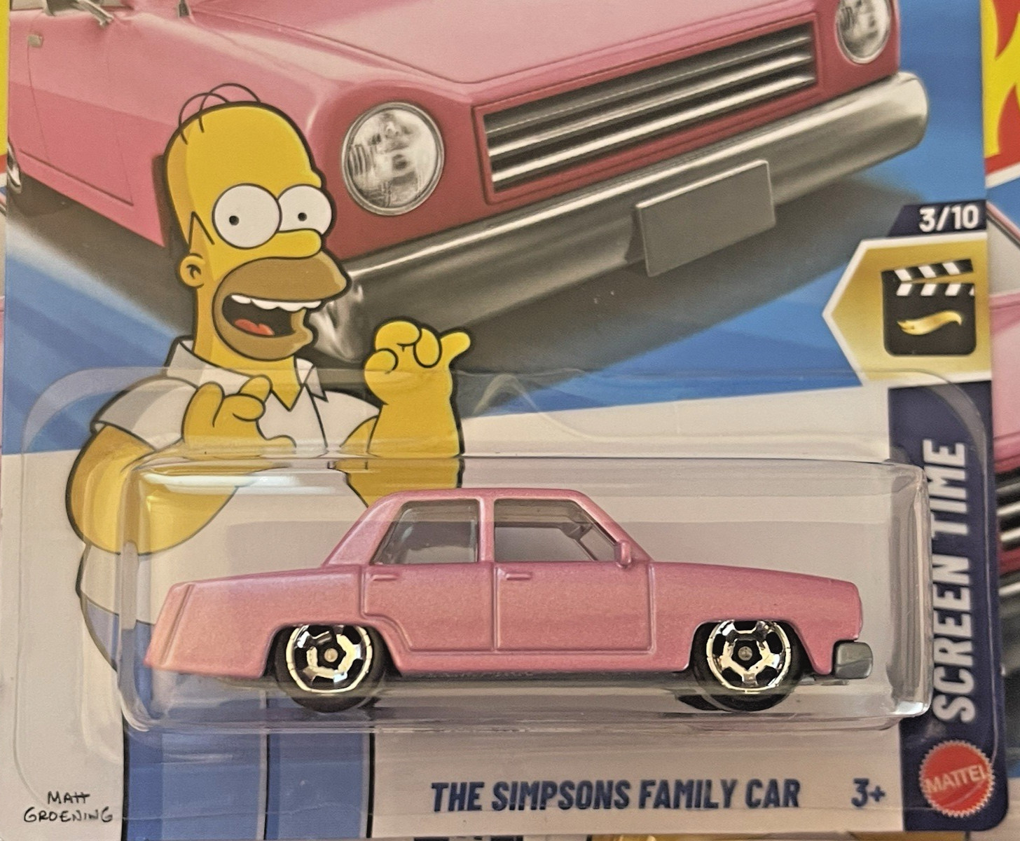 5x 2026 Hot Wheels The Simpsons Family Car Pink Screen Time