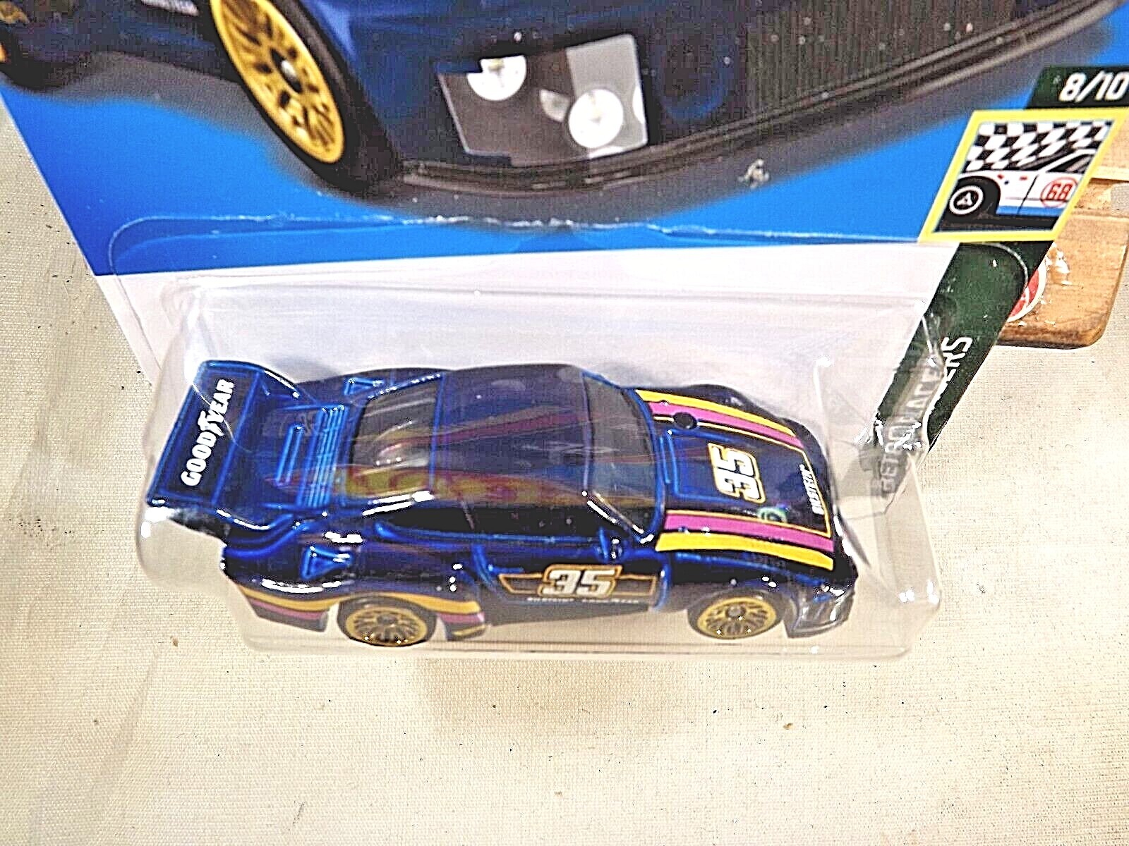 2022 Hot Wheels #132 Retro Racers 8/10 PORSCHE 935 Blue w/Gold Lace Spoke Wheels
