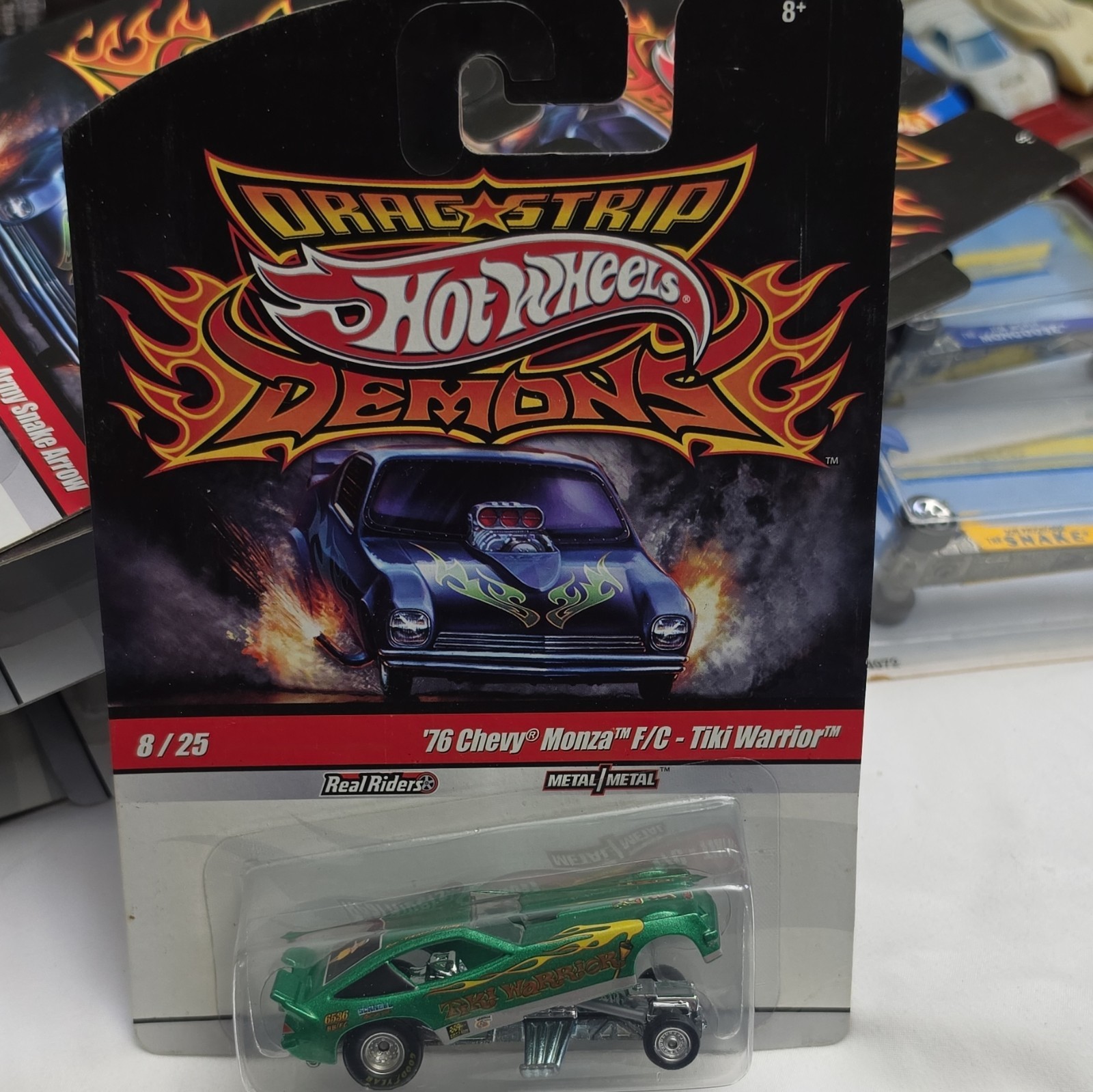 Hot Wheels Drag Strip Demons ’76 Chevy Monza F/C Tiki Warrior 1:64 Green