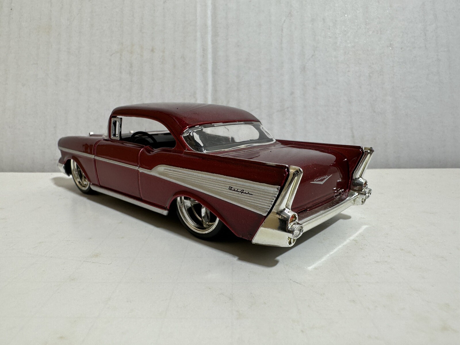 JADA BTM 1957 CHEVY BEL AIR RED 1:32 DIECAST CAR 5″ PULL BACK NEW NO BOX