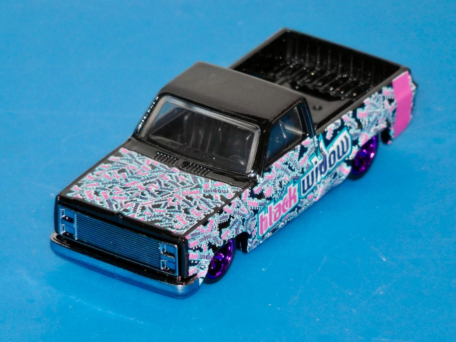 Custom Wheel Swap Hot Wheels Assorted Trucks w/Clear PVC Display Cases