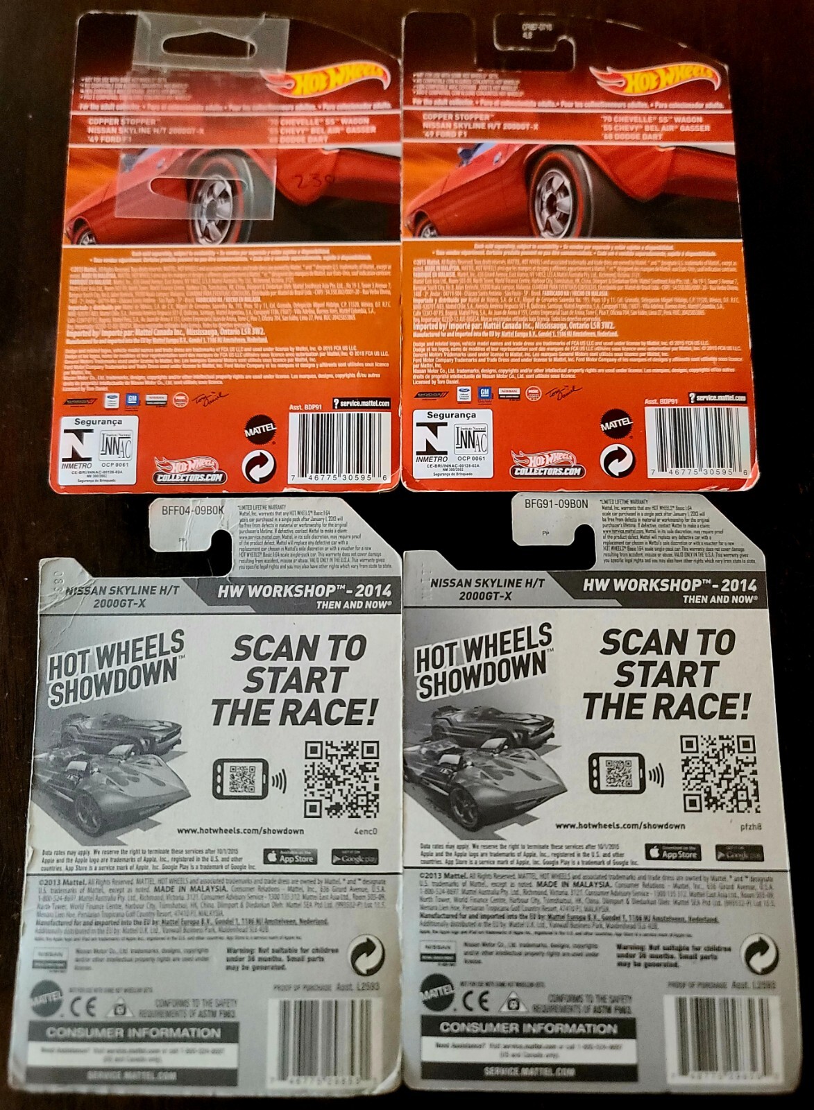 Hot Wheels 2014 Nissan Skyline H/T 2000GT-X HW Workshop Then And Now ZAMAC (4x)