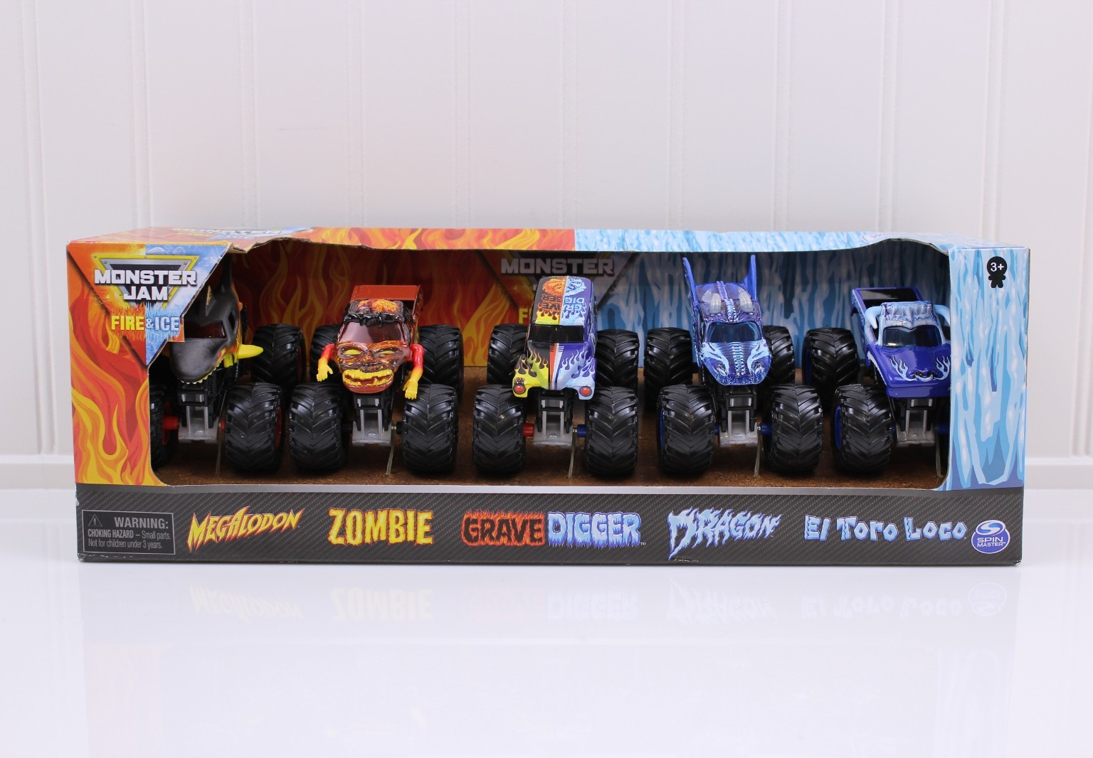 Spin Master Monster Jam Fire & Ice Diecast Walmart 2020 Exclusive 5 pack