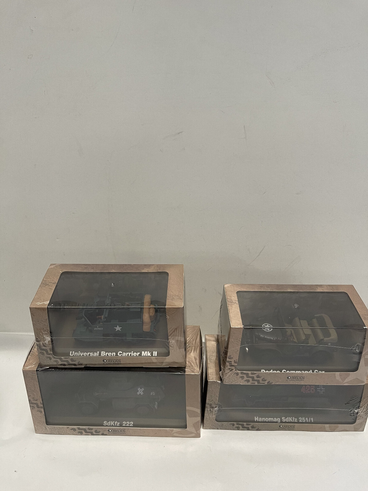 Lot of 4 Atlas Editions Military Vehicles Brand New