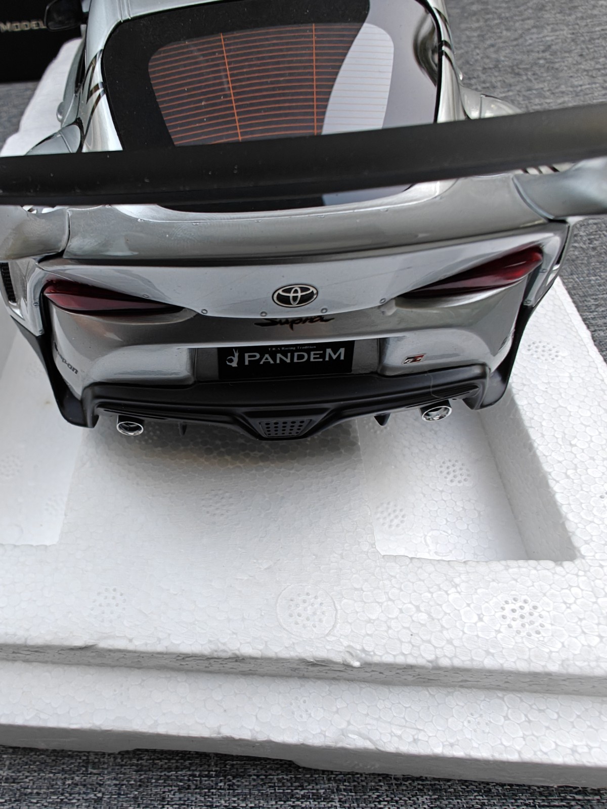 Gently Displayed 1:18 Top Speed Pandem Toyota GR Supra V1.0 silver TS0297 In US