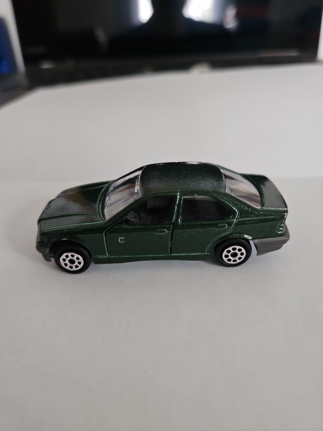 Majorette #257 BMW 325i 1:58 Loose Mint Doors Open Dark Green Metallic Metal Htf