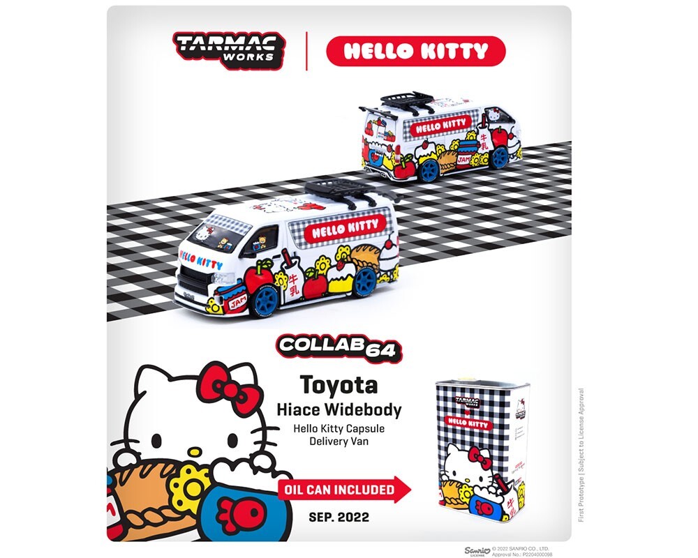 Tarmac Works 1:64 Toyota Hiace Widebody Capsule Delivery Van With Metal Oil Can