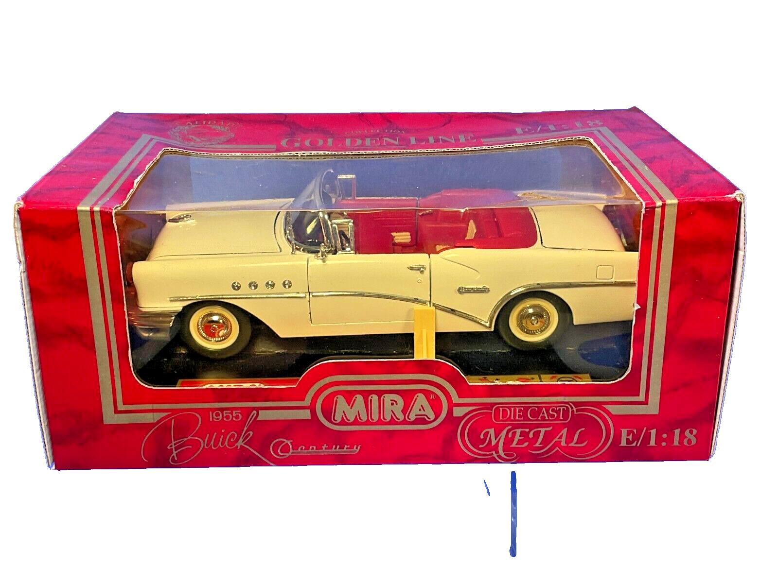 MIRA, Golden Line Collection, 1955 Buick Century Convertible Car, 1:18, NIB