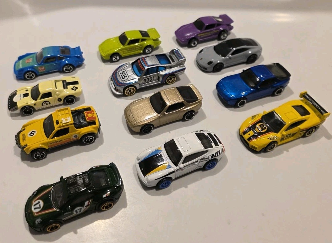 HOT WHEELS PORSCHE 935 934 911 930 LOT OF 12 LOOSE DIECAST PURPLE SILVER LOOK