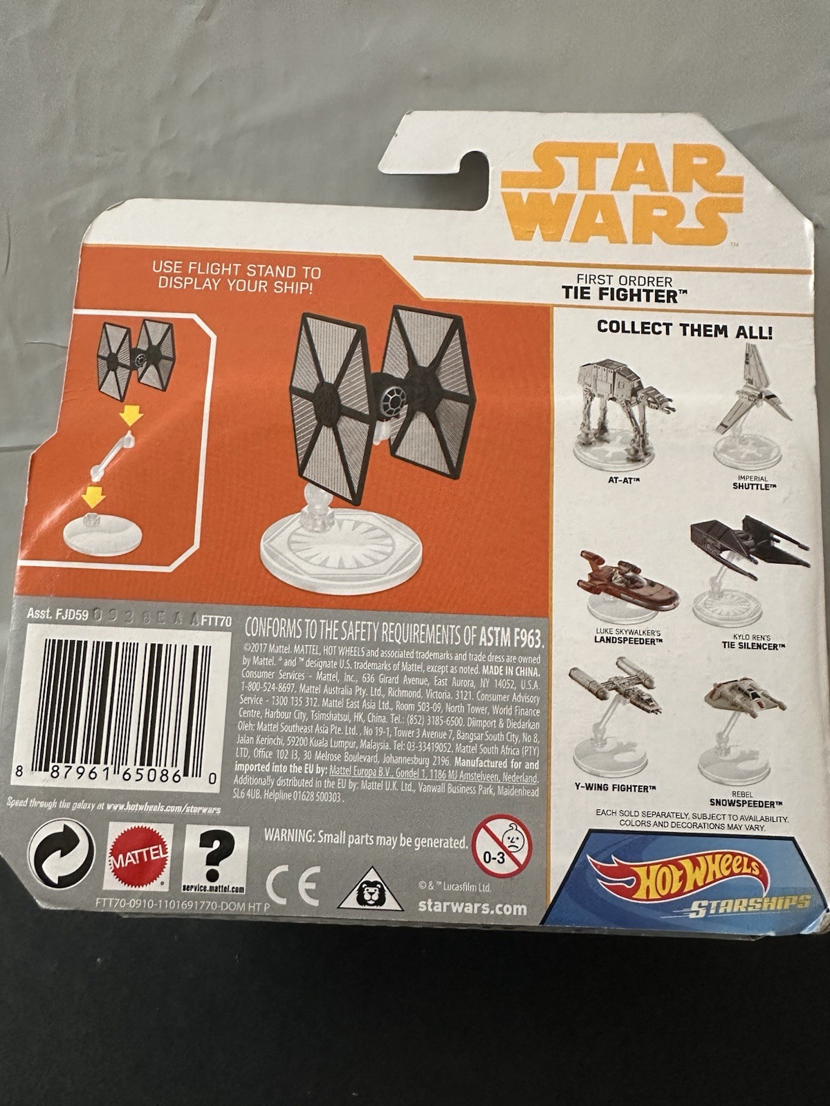 Disney Hot Wheels Star Wars Tie Fighter Mattel 2017