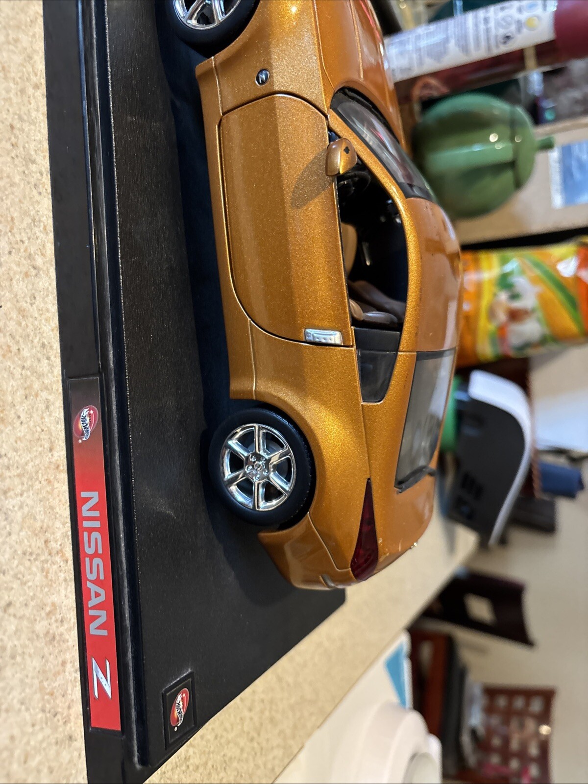 Nissan Z With Stand Toy Car Collectible Diecast 4.5” x 9”