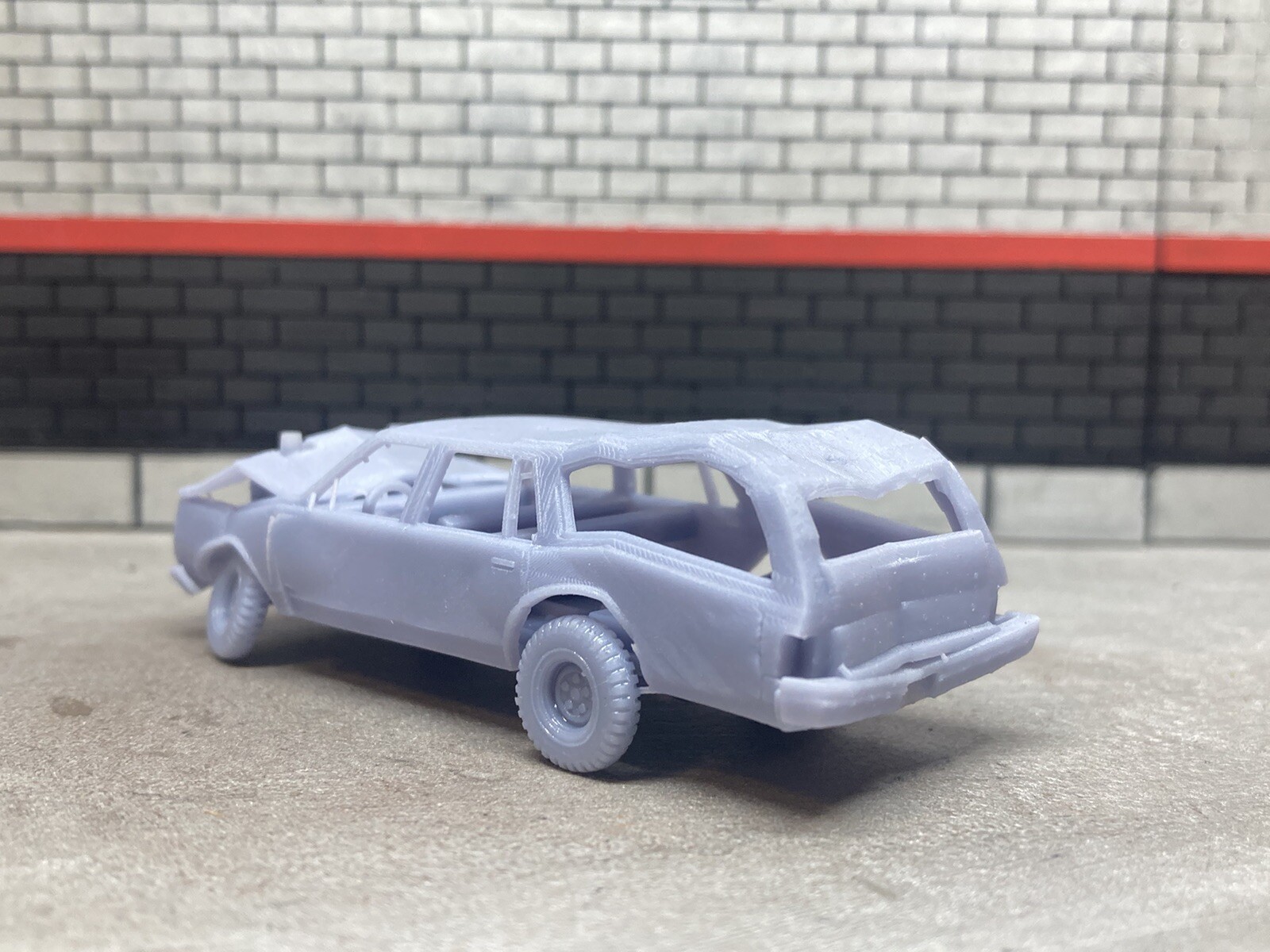 1/64 Scale 3D Printed Chevy Wagon Demolition Derby Demo Car For Diecast Diorama