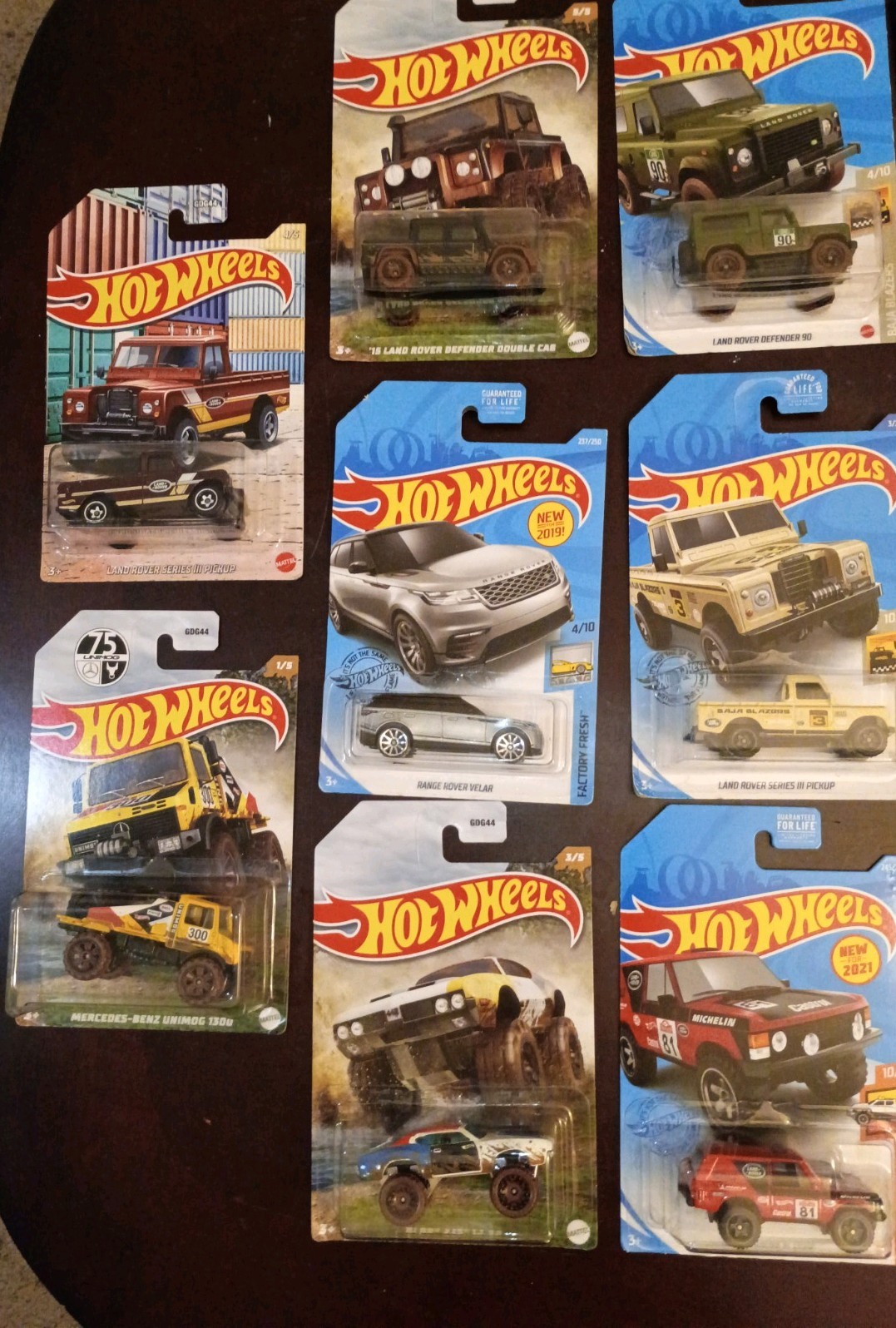 Lot of 12 Hot Wheels Land Rover Range Rover Velar and Jeep Factory Fresh