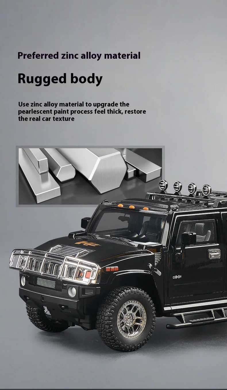 HIGHWAY 61 NCIS 2006 HUMMER H2 1/18 DIECAST MODEL CAR BLACK 18013