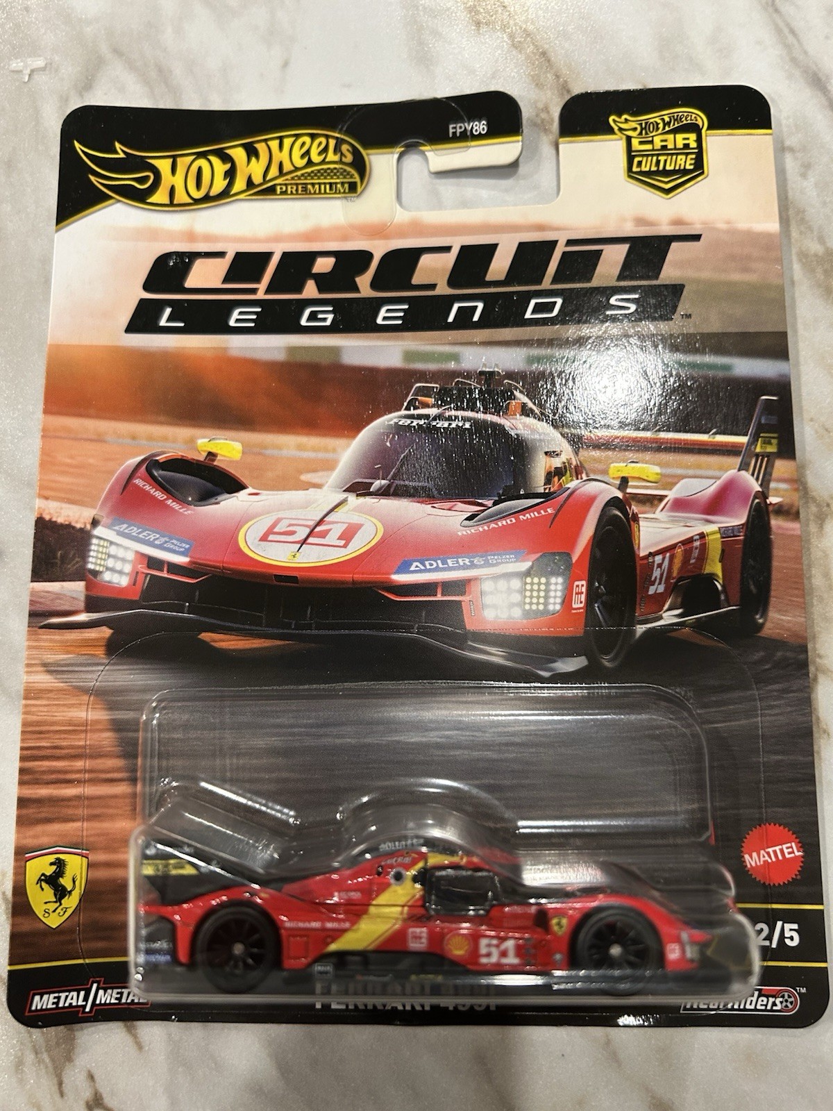 Hot Wheels Premium Car Culture Circuit Legends JBK49 FERRARI 499P Scale 1 64