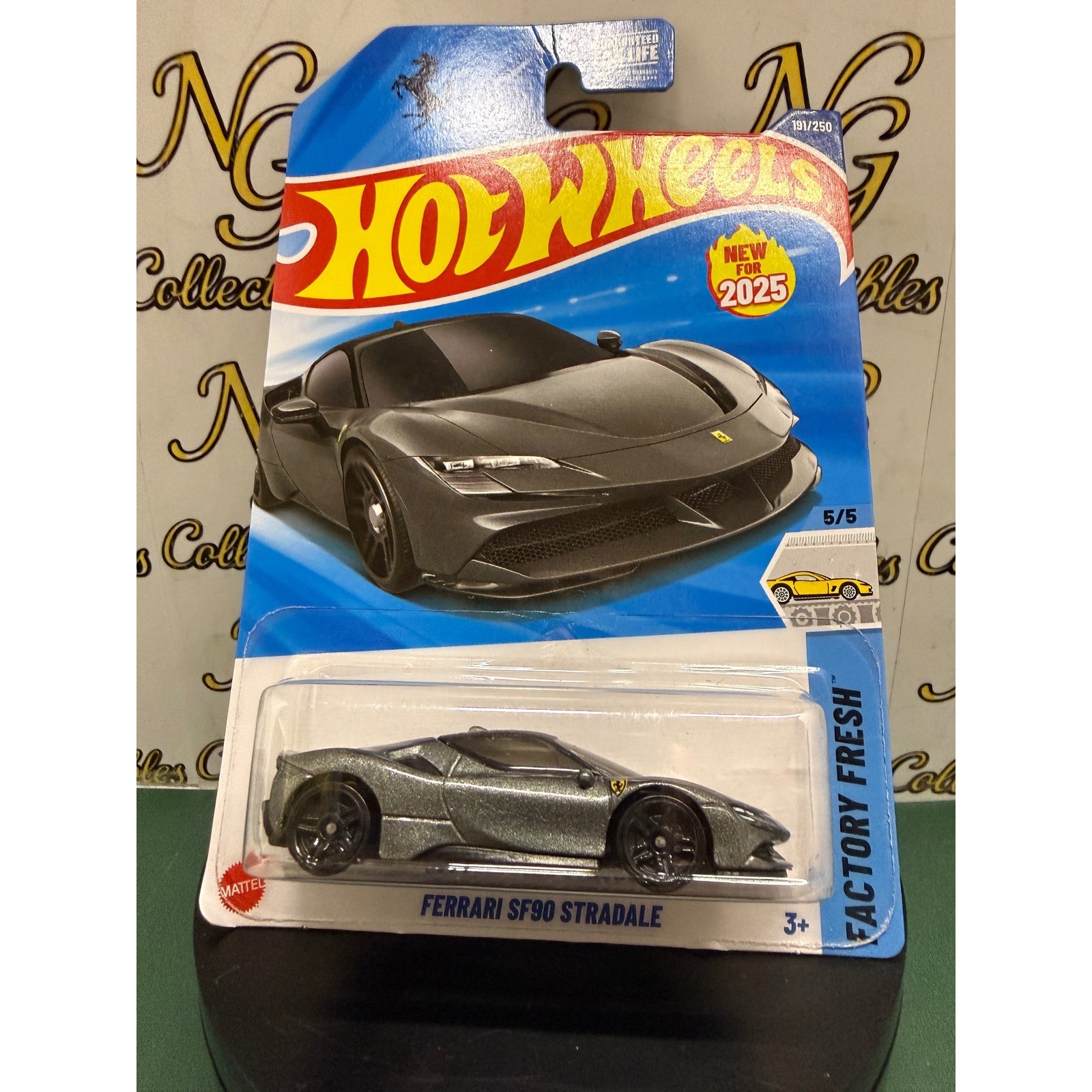 Hot Wheels Ferrari SF90 Stradale 2025 Factory Fresh 191/250 Metallic Grey 1/64