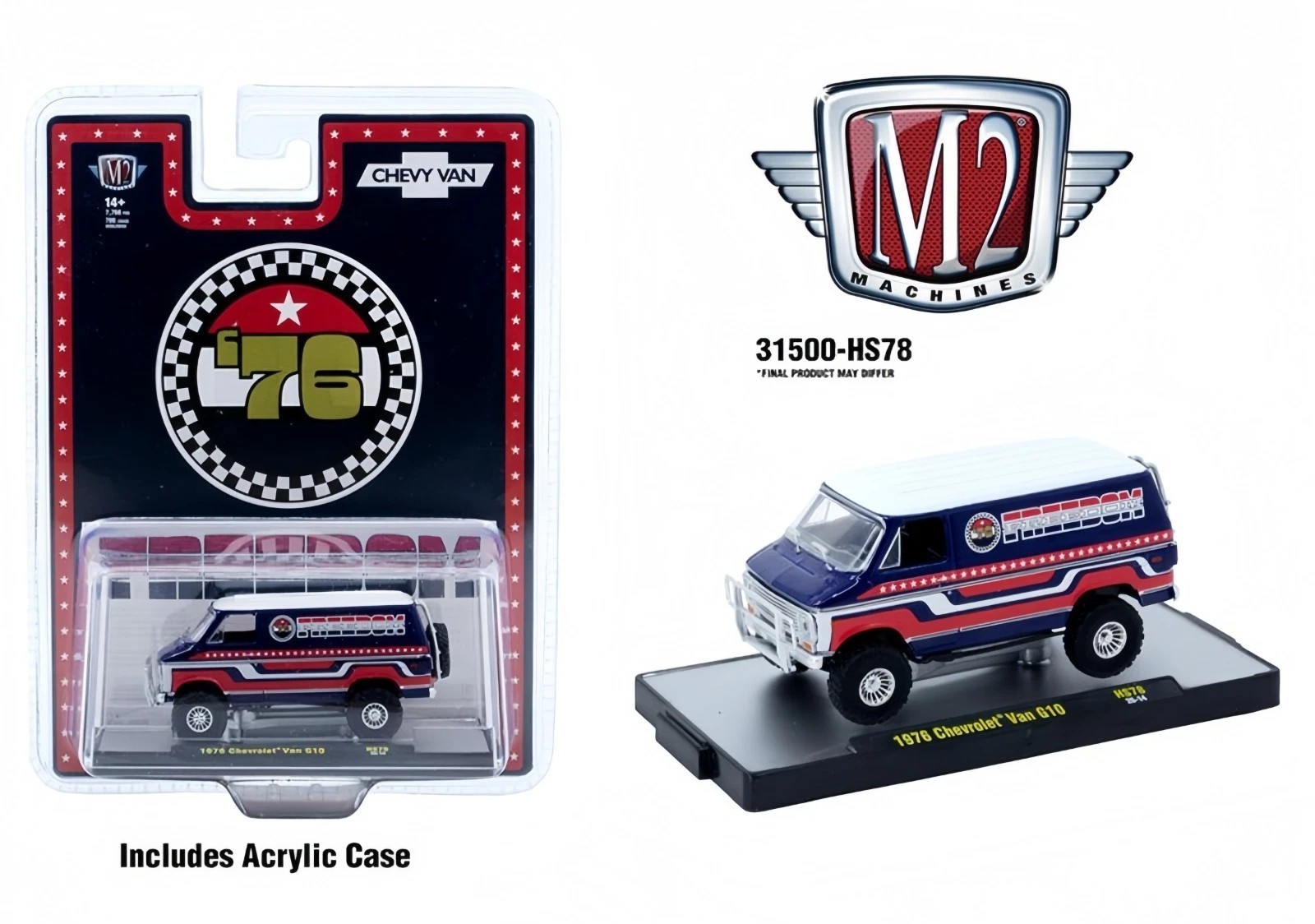 Hobby Exclusive 1976 Chevy Van G10 4X4 M2 HS78 Freedom ’76 Limited Edition 7,766