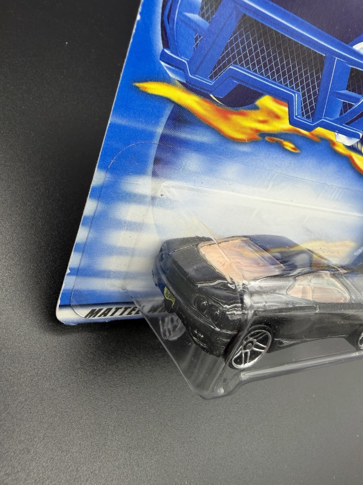 Hot Wheels Ferrari 360 Modena Black Tan 204 Vintage 2001 Blue Card NIP