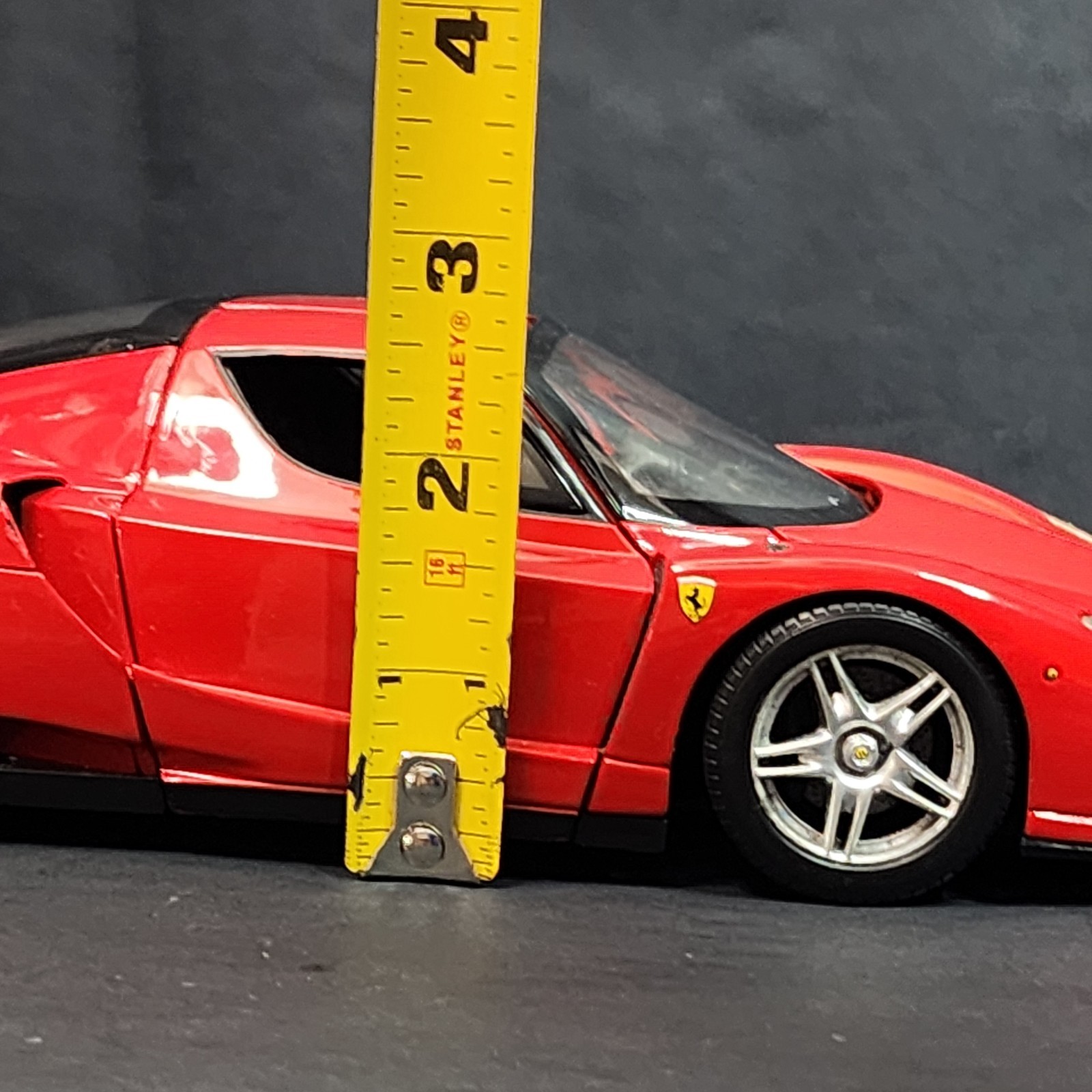 Rare Mattel Retro 2002 Y2K Hot Wheels Ferrari Enzo 1:18 Red Car Vtg Diecast V12