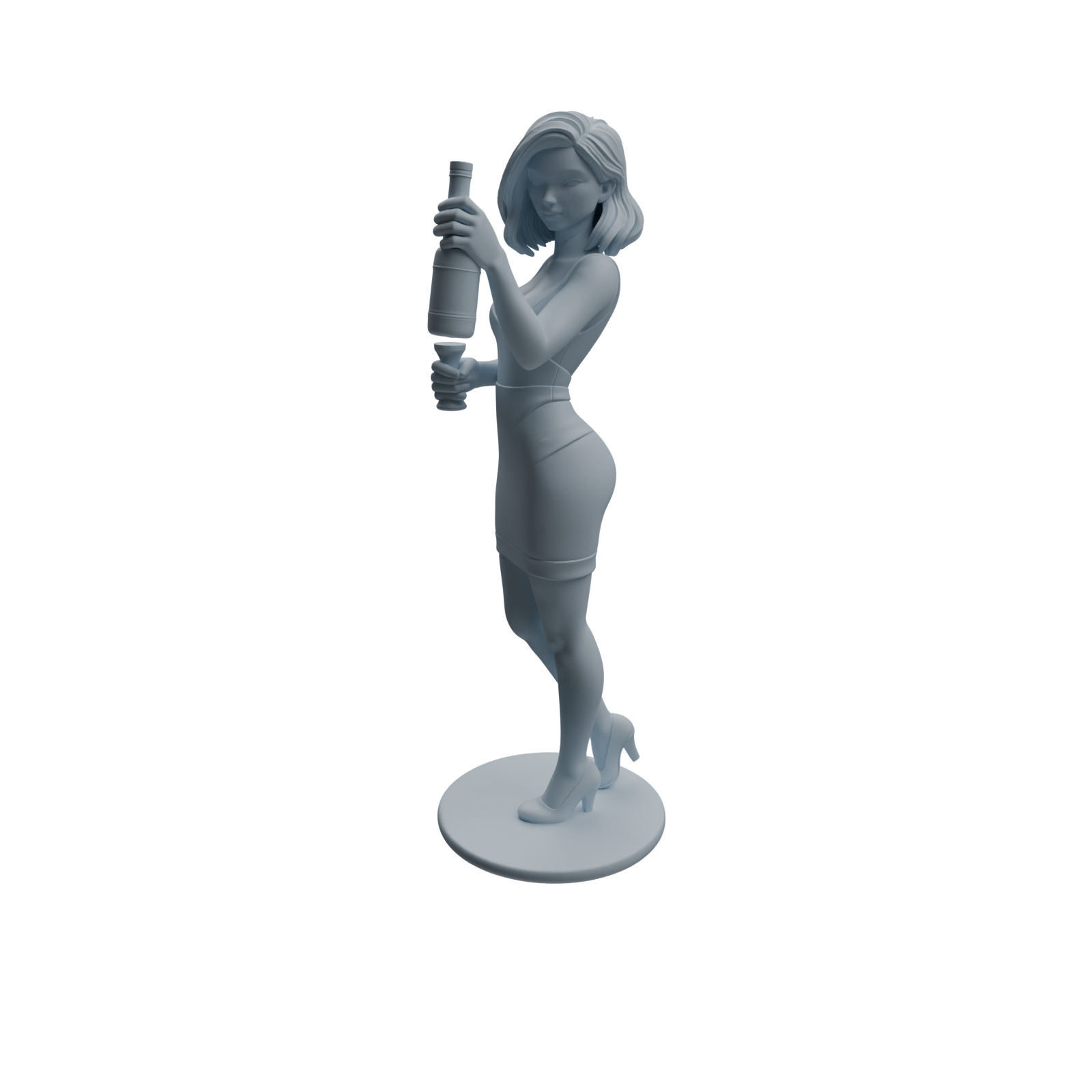 MRY-SFW 1/64/87 Bar Bartender Woman Character HO N Scale Miniatures Diorama