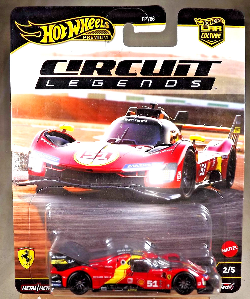 2025 Hot Wheels Car Culture Circuit Legends 2/5 FERRARI 499P Red w/Real Riders