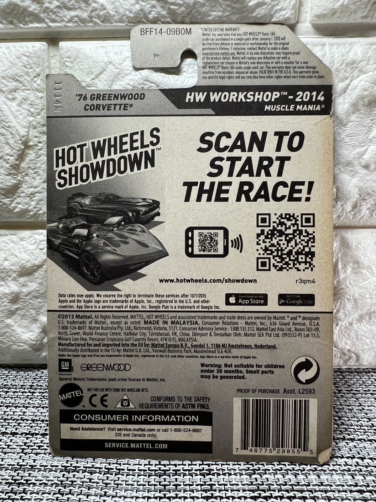 Hot Wheels HW Workshop ’76 Greenwood Corvette 237/250 ERROR (No Tempo) Orange *
