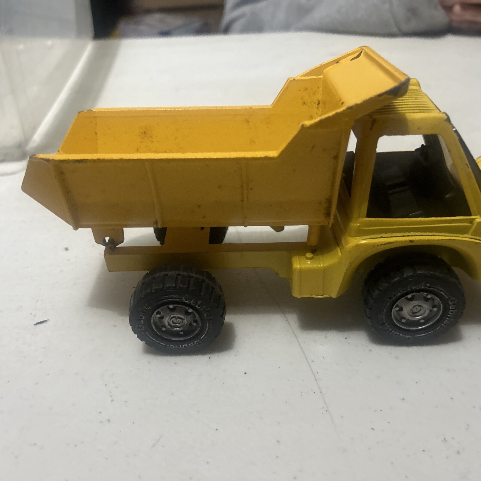 Vintage Gabriel Yellow pressed steel commercial trucks