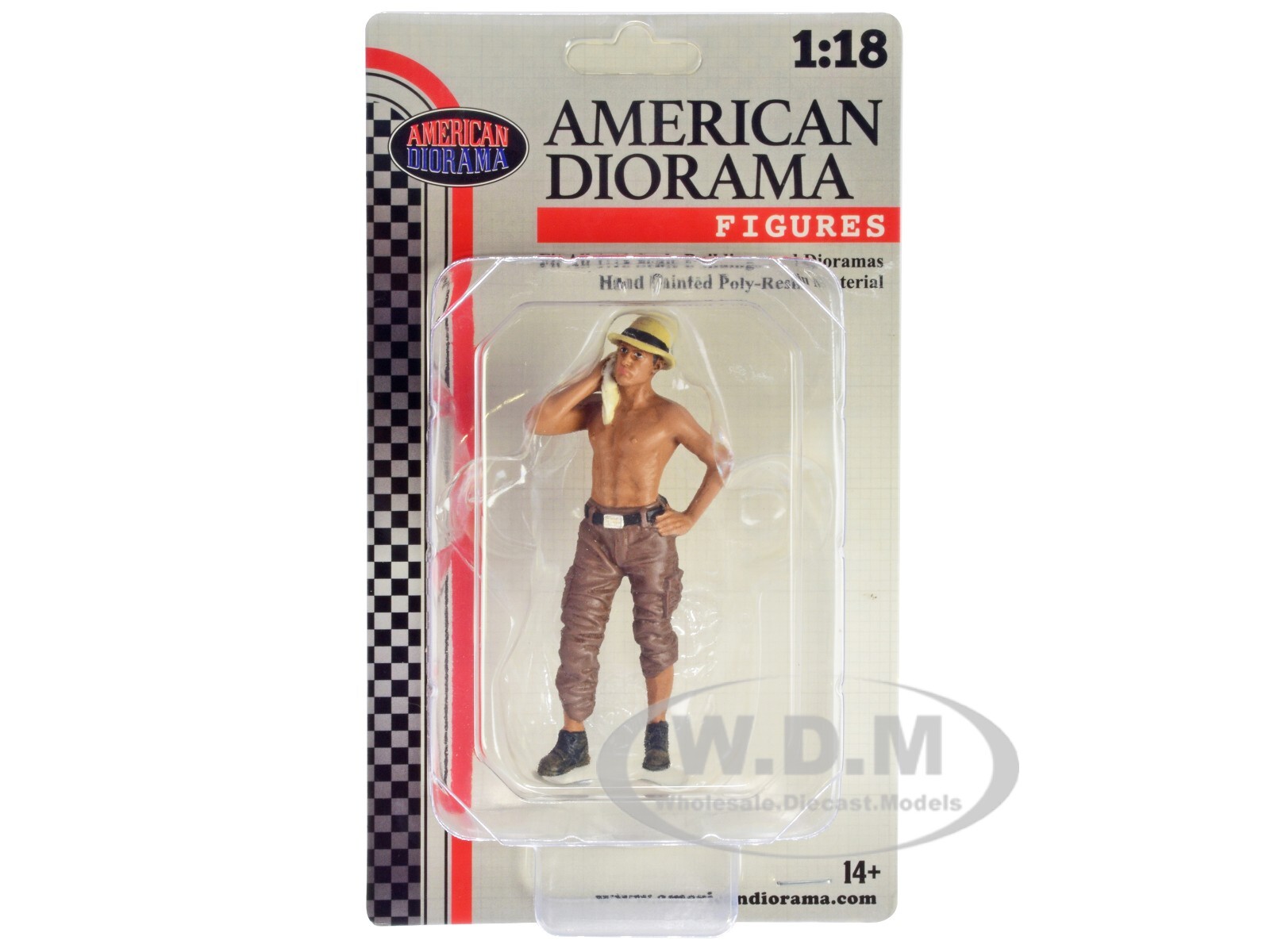 “4X4 MECHANIC” FIGURE 1 FOR 1/18 SCALE MODELS BY AMERICAN DIORAMA 18011