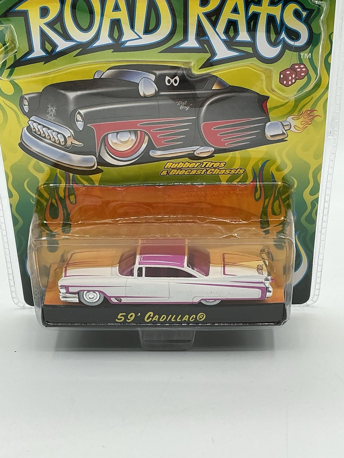 Road Rats 59 Cadillac kustom lowrider 1/64 2003 jada white – V 14