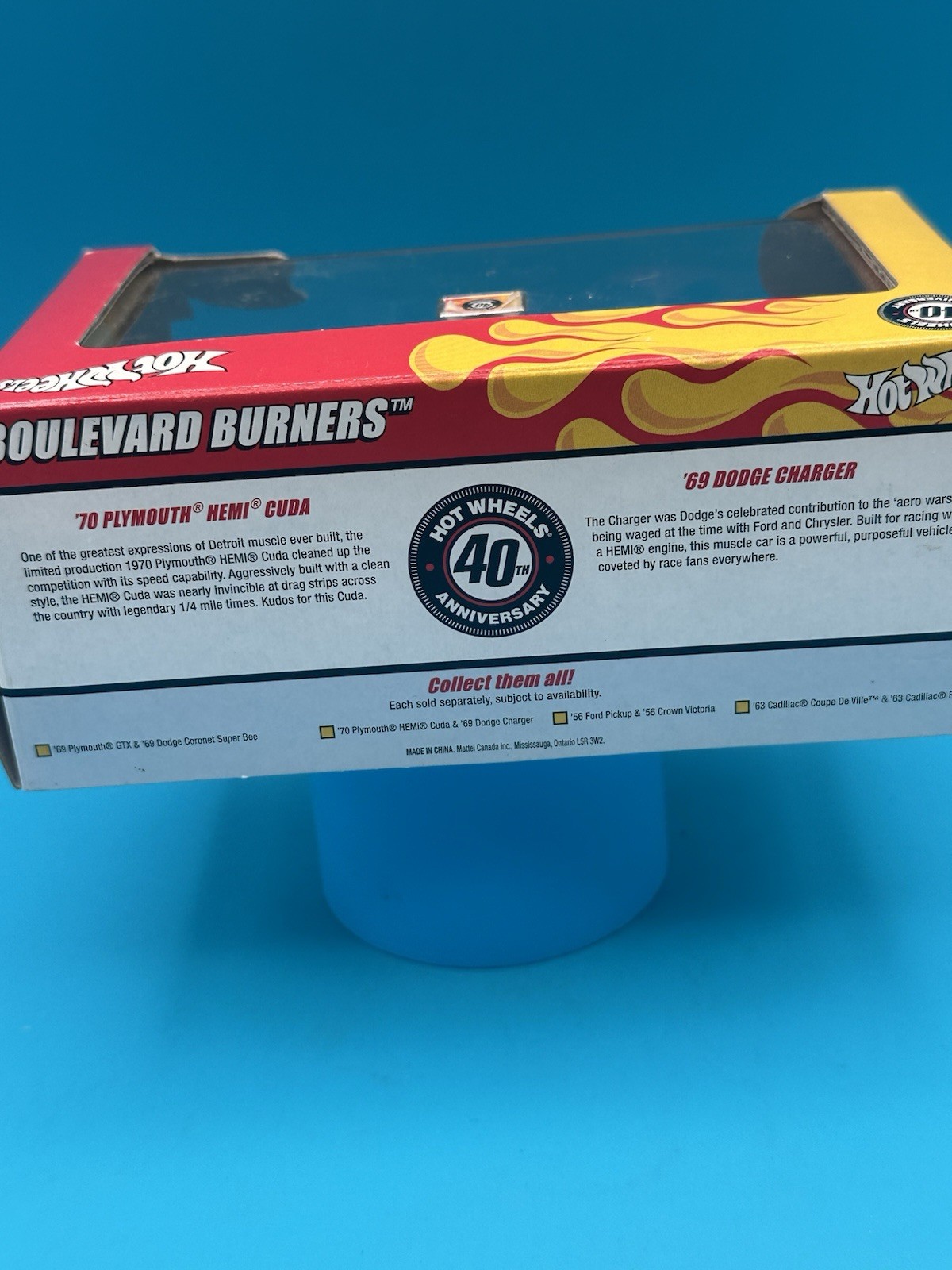 Hot Wheels 40th Boulevard Burners ’70 Plymouth Hemi Cuda ’69 Dodge Charger S2b