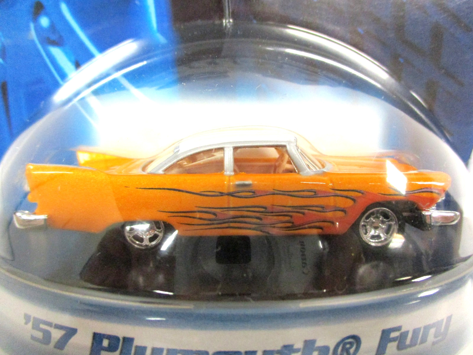 HOT WHEELS – REAL RIDERS – CUSTOM 1957 PLYMOUTH FURY – FLAMES – 1/64