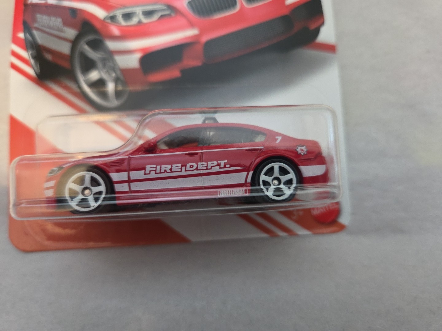 matchbox target red edition 2025 Bmw M5 Police/ Fire Department
