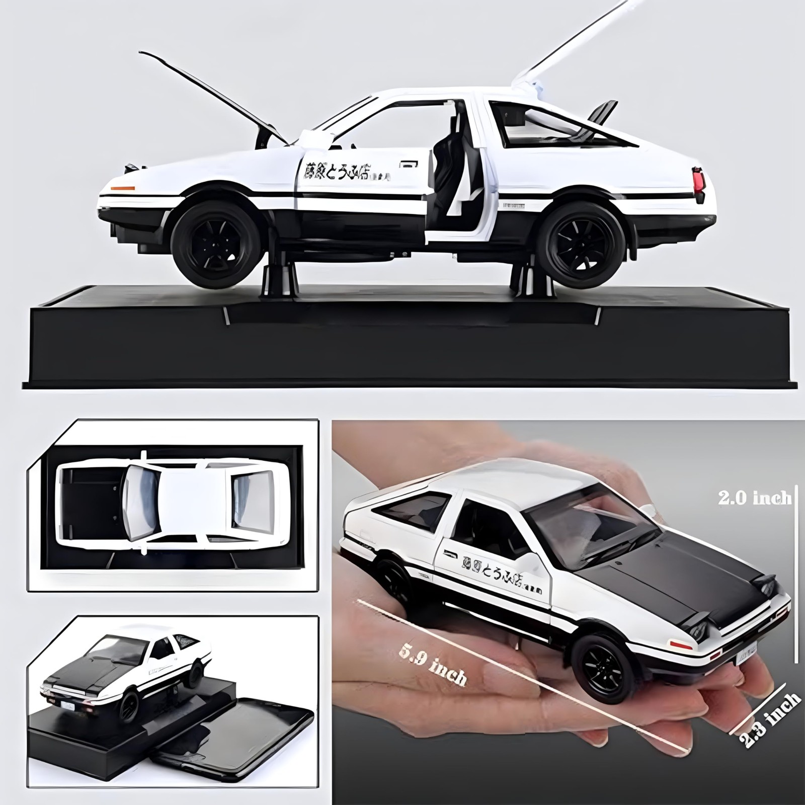Initial D Trueno AE86 Alloy Diecast Car Model, Sports Car Toys for and Adults…