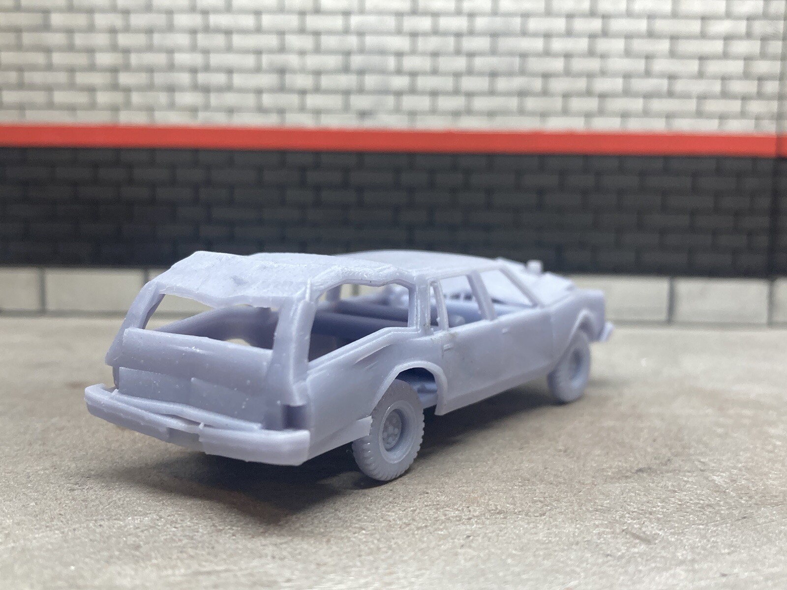 1/64 Scale 3D Printed Chevy Wagon Demolition Derby Demo Car For Diecast Diorama