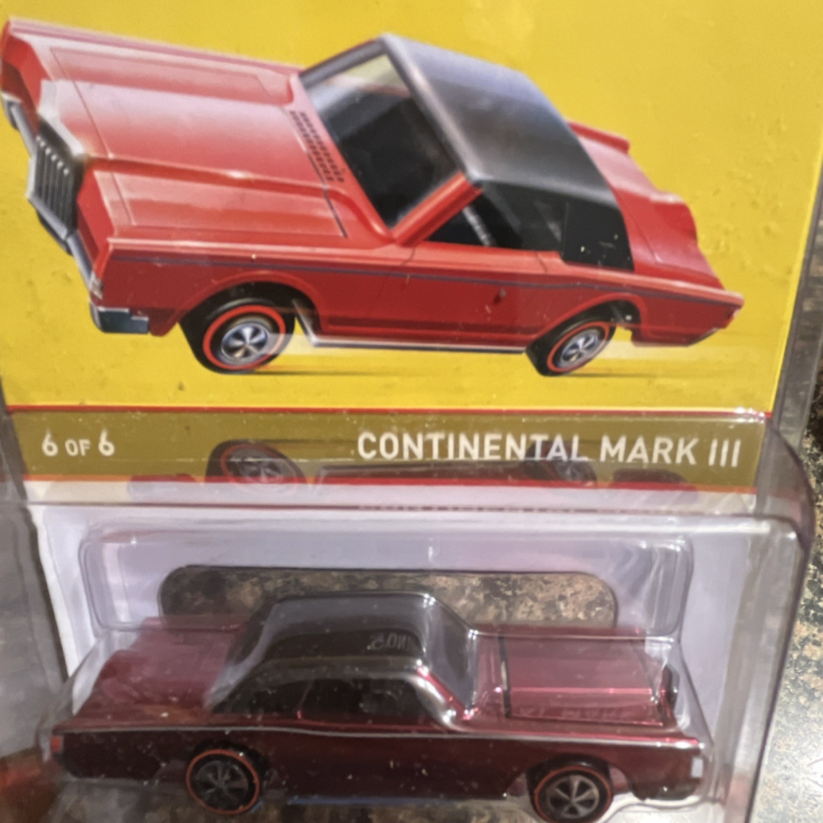 Hot Wheels Neo-Classics 1969 Lincoln Continental Mark III 1:64 Diecast Burgundy