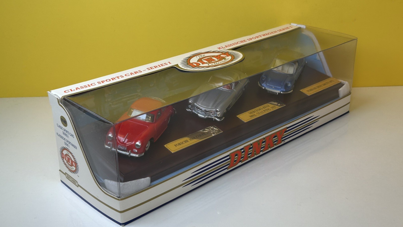 MATCHBOX DINKY DY-902 CLASSIC BRITISH SPORTS CARS PORSCHE/ MERC/ FERRARI NEW MIB