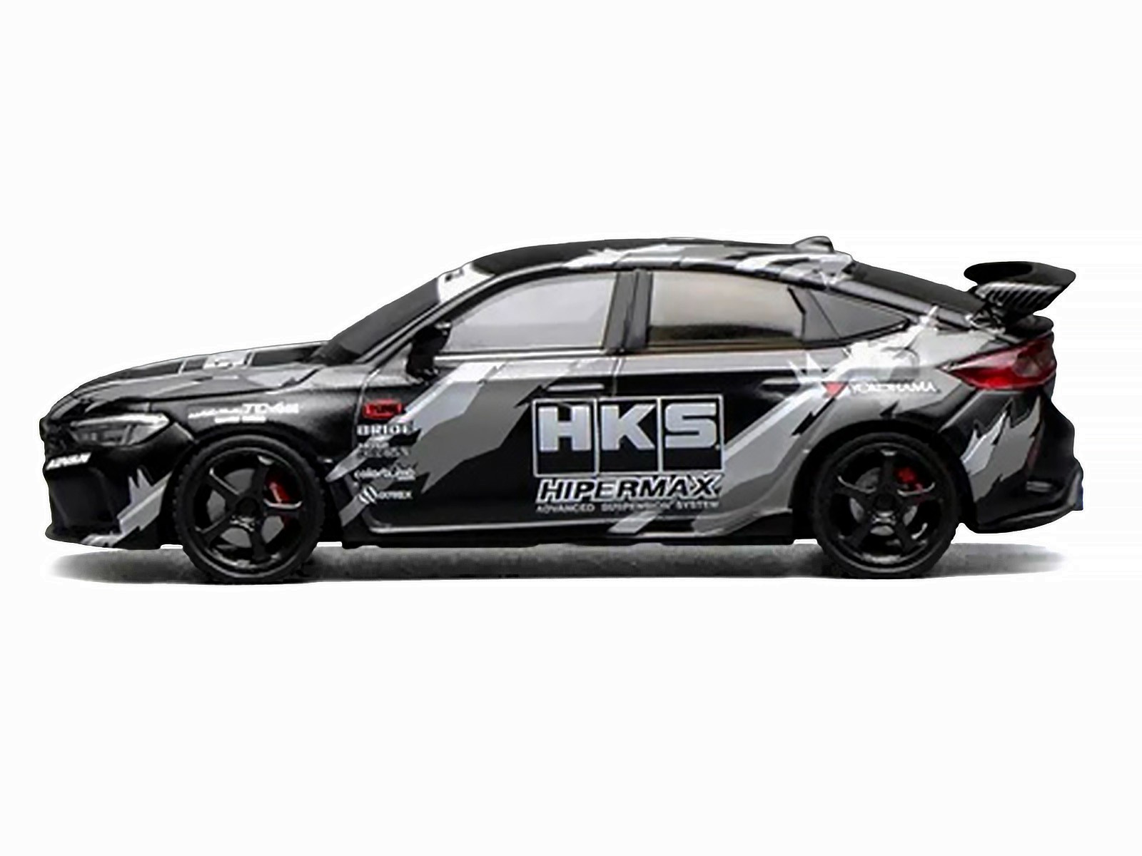HONDA CIVIC TYPE R (FL5) RHD “HKS” MATT BLACK 1/64 DIECAST BY MOTORHELIX M65320