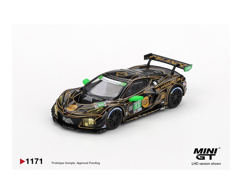 Mini GT Chevrolet Corvette Z06 GT3.R #13 AWA 2025 IMSA Daytona 24 Hrs #1171 1/64