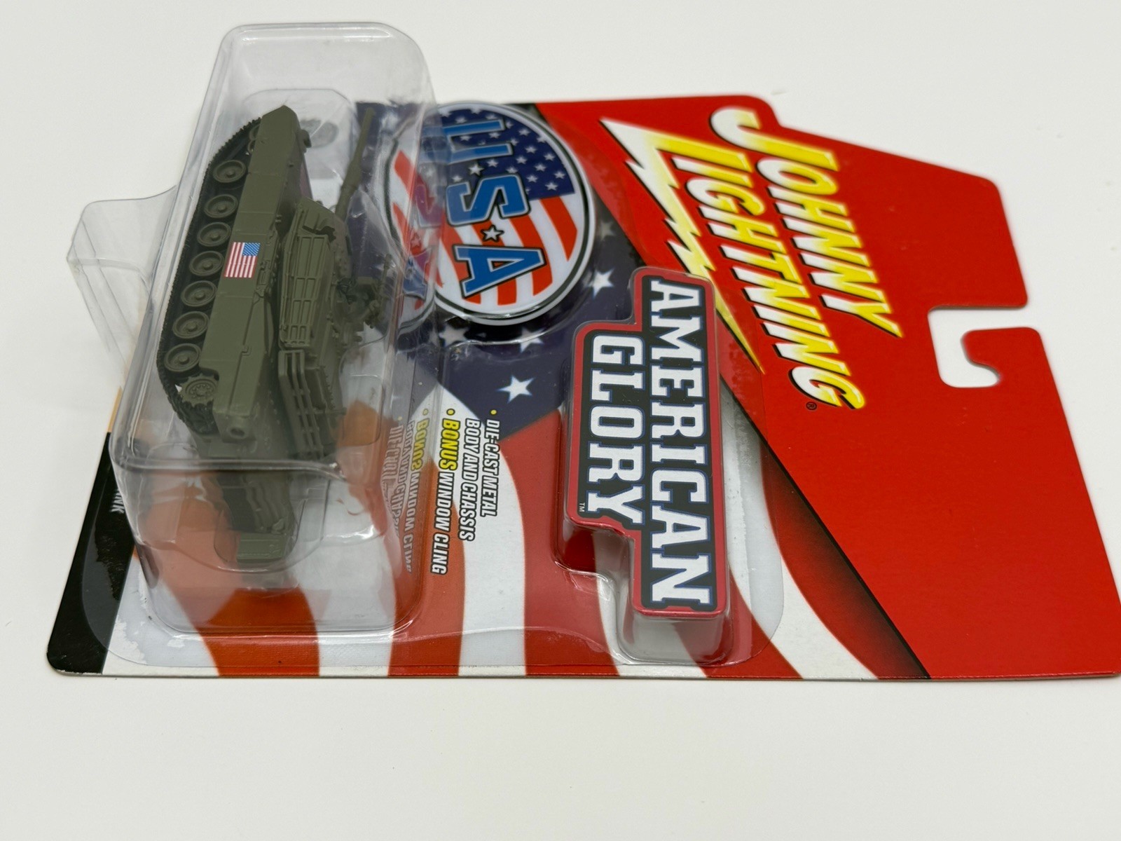 Johnny Lightning American Glory M1A1 Military Abram’s Tank Diecast USA 1/100