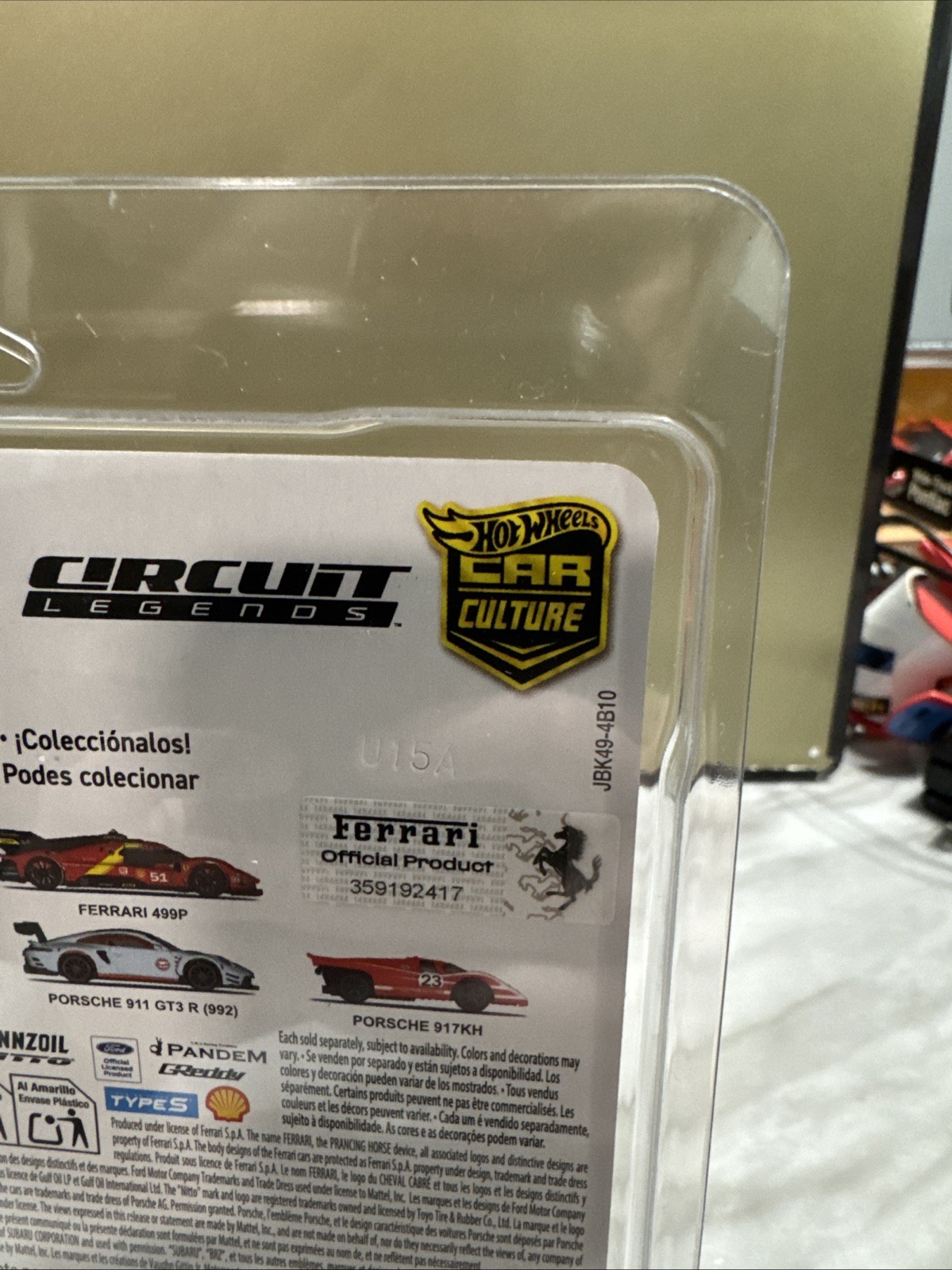 1/64 HOT WHEELS CIRCUIT LEGENDS PREMUIM 2/5 FERRARI 499P #51 RED In Protector