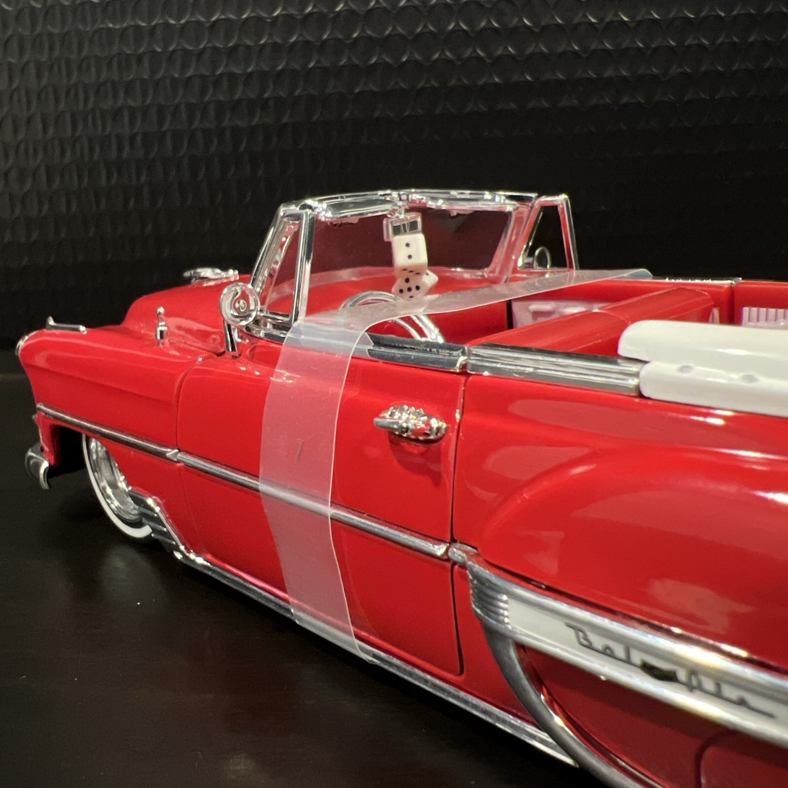 MINT 2001 Jada Street Low 1953 Chevy Bel Air Red 1/24 Lowrider Convertible Car