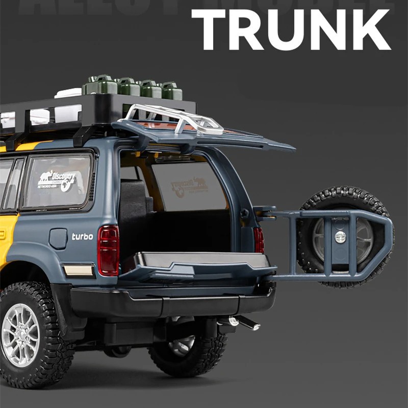 1:24 Toyota Land Cruiser LC80 Diecast Car Model Alloy Toy Vehicle Sound Light