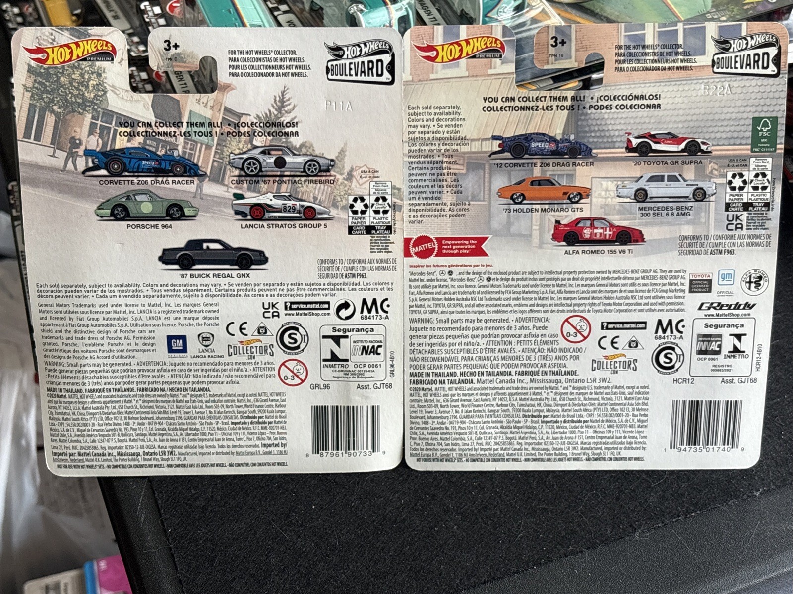 Hot Wheels Premium Boulevard #26 & #51 ’12 Corvette Z06 Drag Racer Lot Of 2